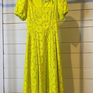 Diane Von Furstenberg Yellow/green Lace Dress